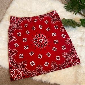 ⭐️2/15$⭐️Forever 21 Bandana Bodycon Mini Skirt
